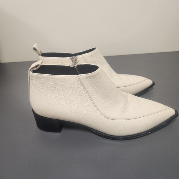 Everlane The Boss Cream Bone Boots Booties Pebbled Leather Size 8.5 - Picture 7 of 12